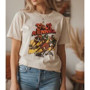Vintage 1979 G & R Kennel Greyhound Racing T-Shirt Single Stitch NWOT Med